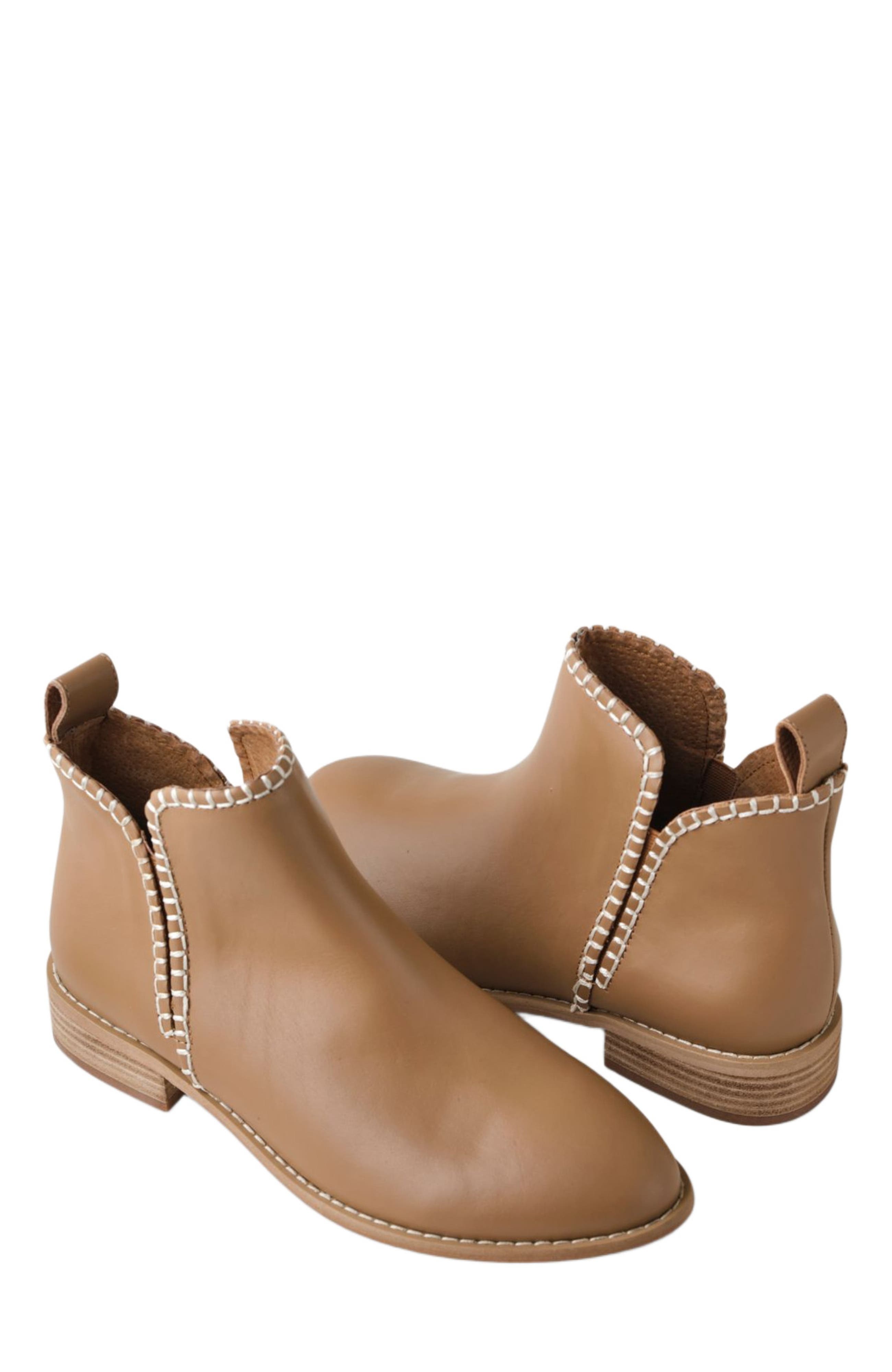 Walnut Melbourne Douglas Stitch Leather Boot, Alternate, color, 