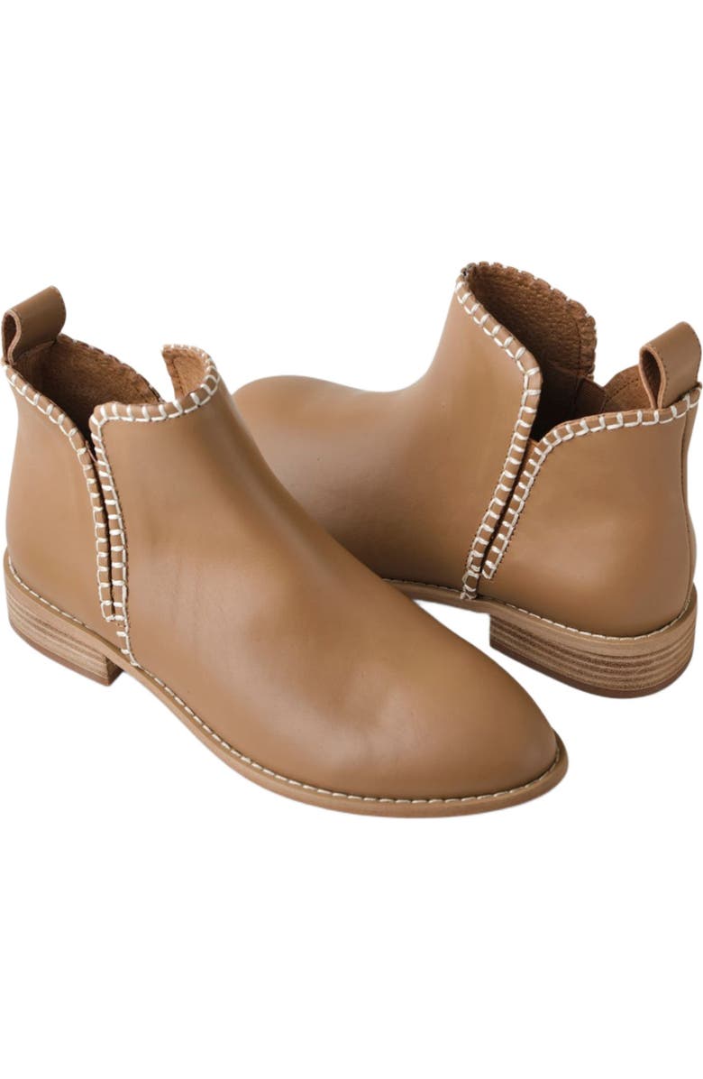 Walnut Melbourne Douglas Stitch Leather Boot, Alternate, color,