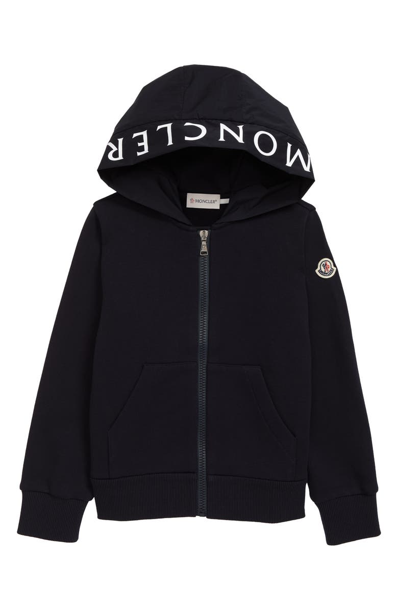 Moncler Kids' Logo Zip Hoodie, Main, color, 
