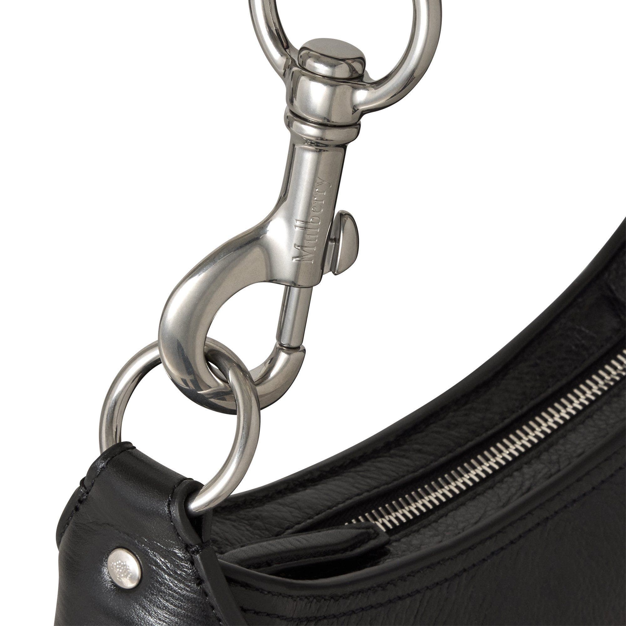 Mulberry Small Hackney Shoulder Bag, Alternate, color, Black