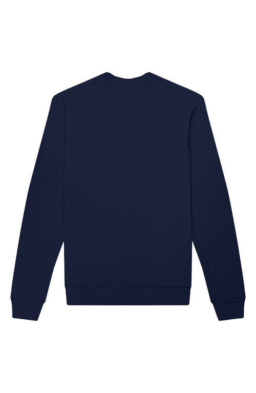 Dalix Cappuccino Fleece Sweatshirt In Navy Blue