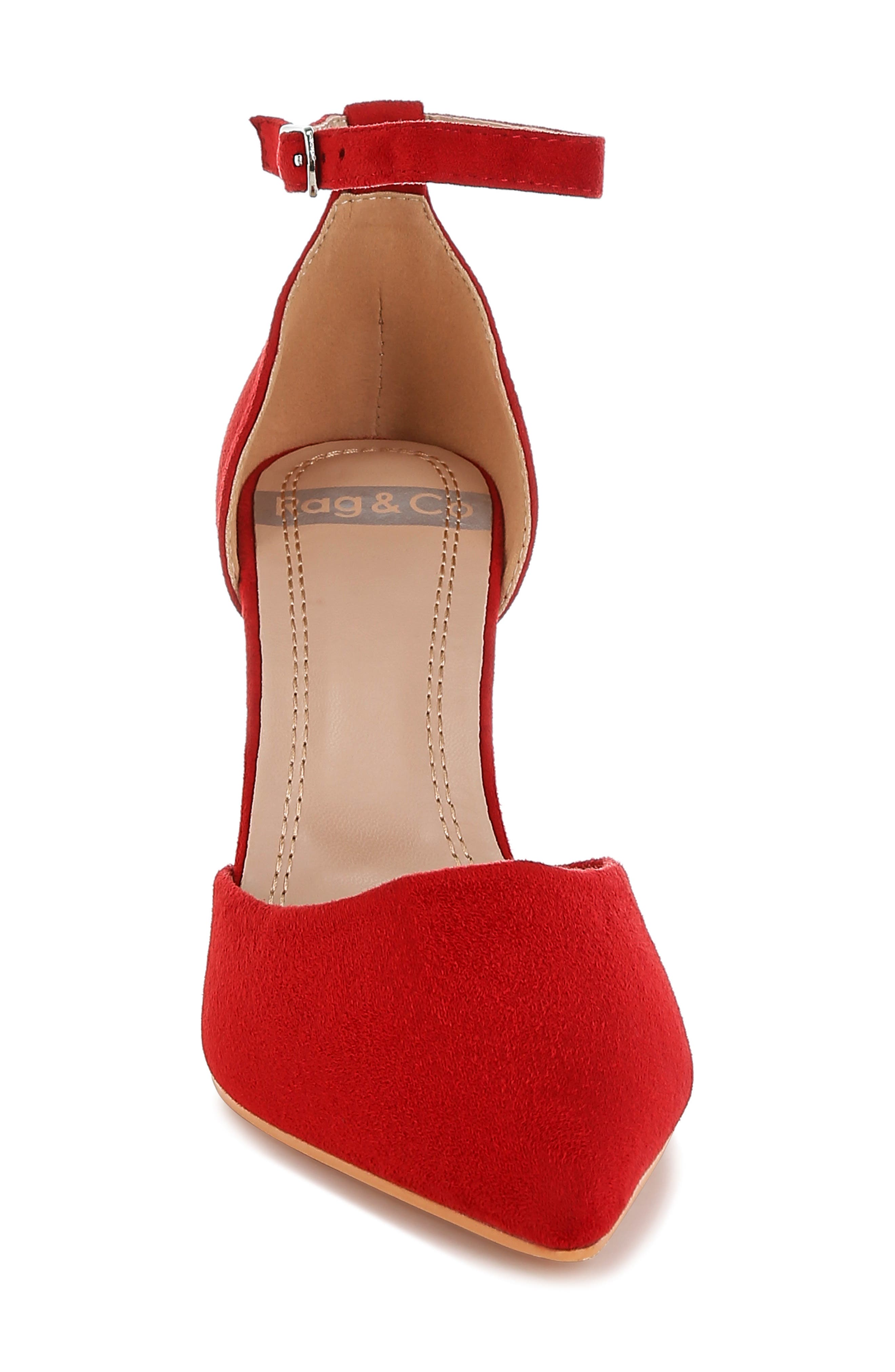 Ushra Pointed Toe Pump, Alternate, color, RED