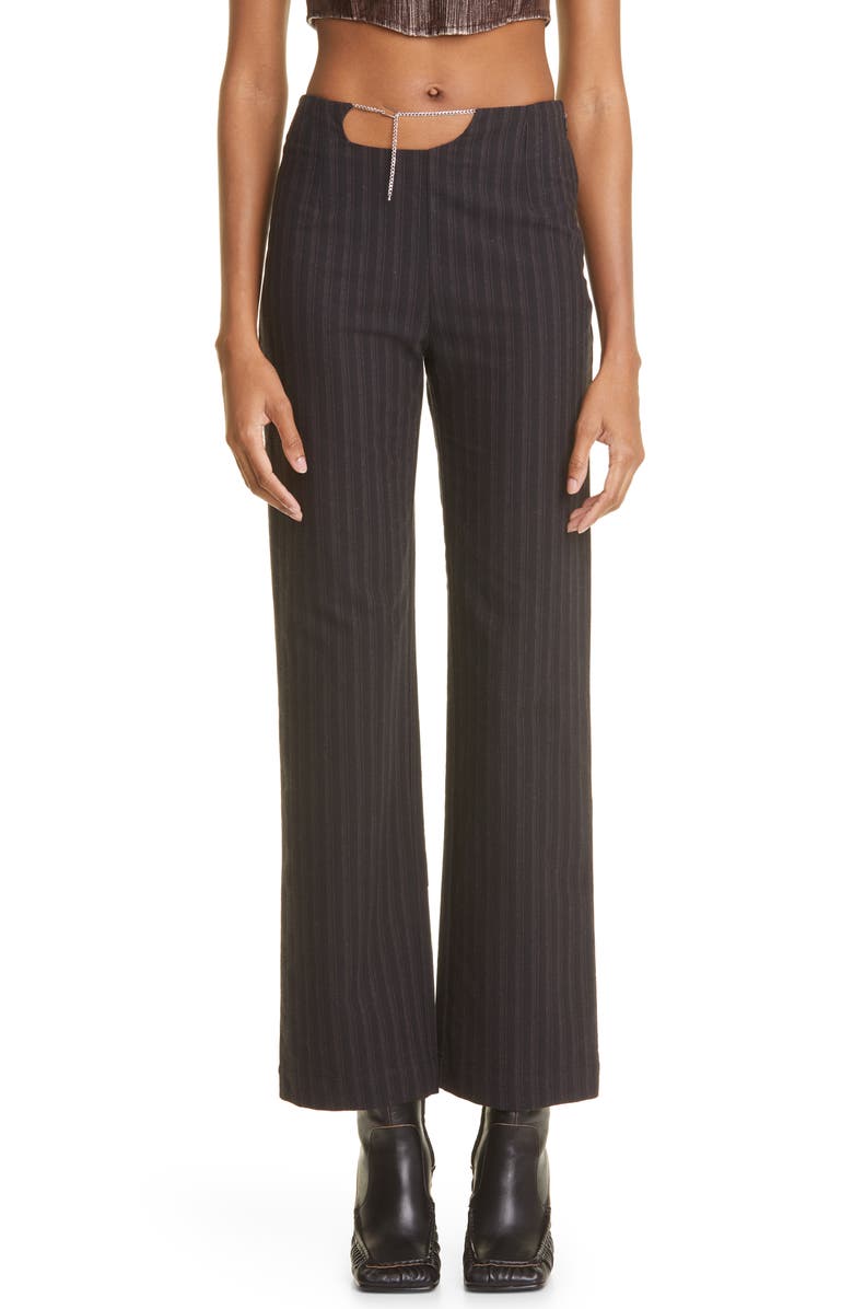 Paloma Wool Moonless Chain Detail Recycled Organic Cotton Blend Pants, Main, color, 