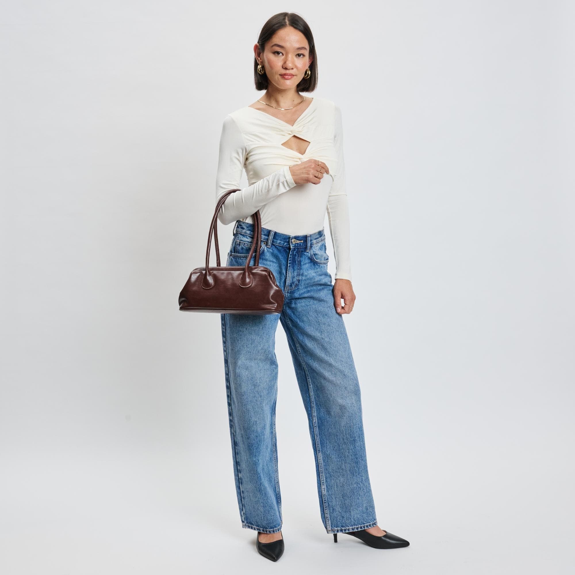 Ninna Shoulder Bag, Alternate, color, Chocolate