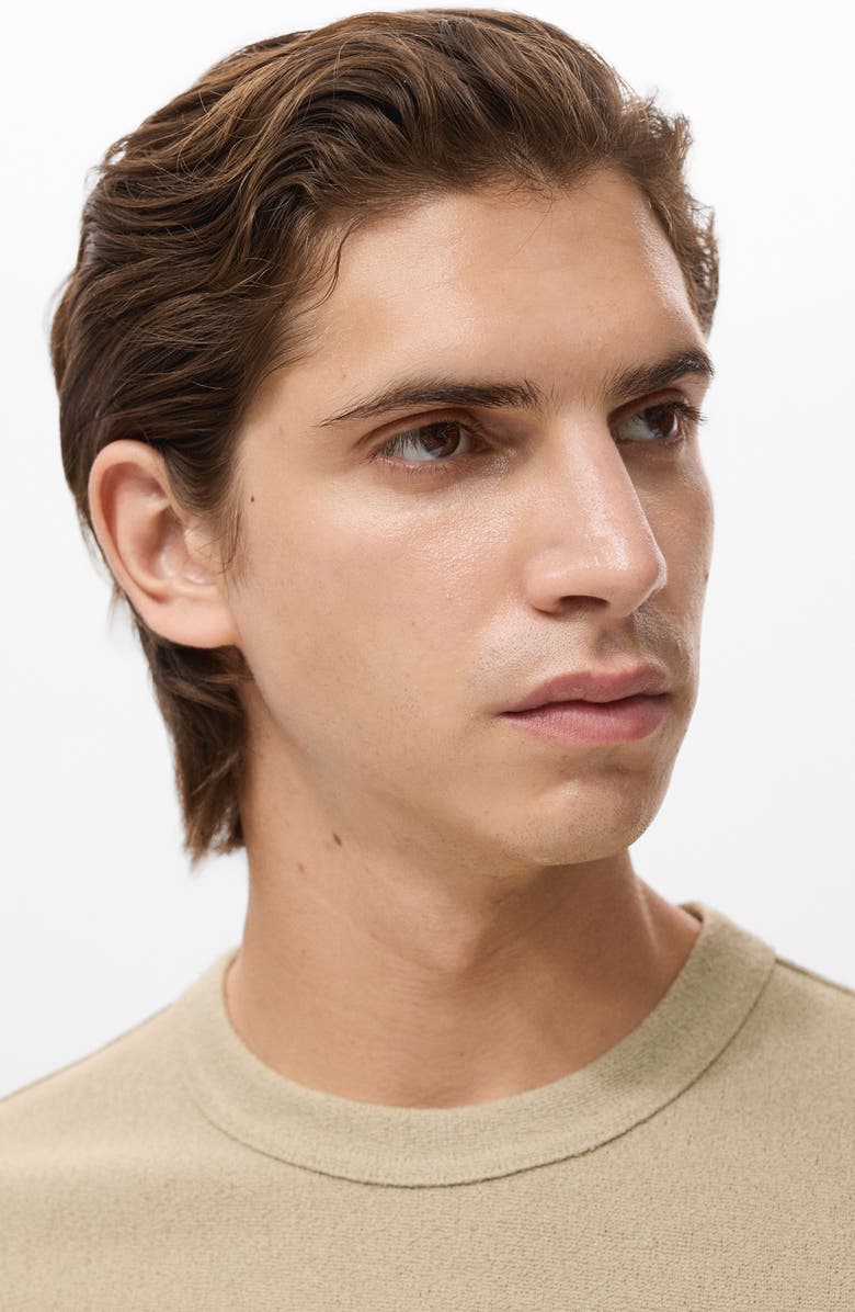 MANGO Fine Knit T-Shirt, Alternate, color, Beige