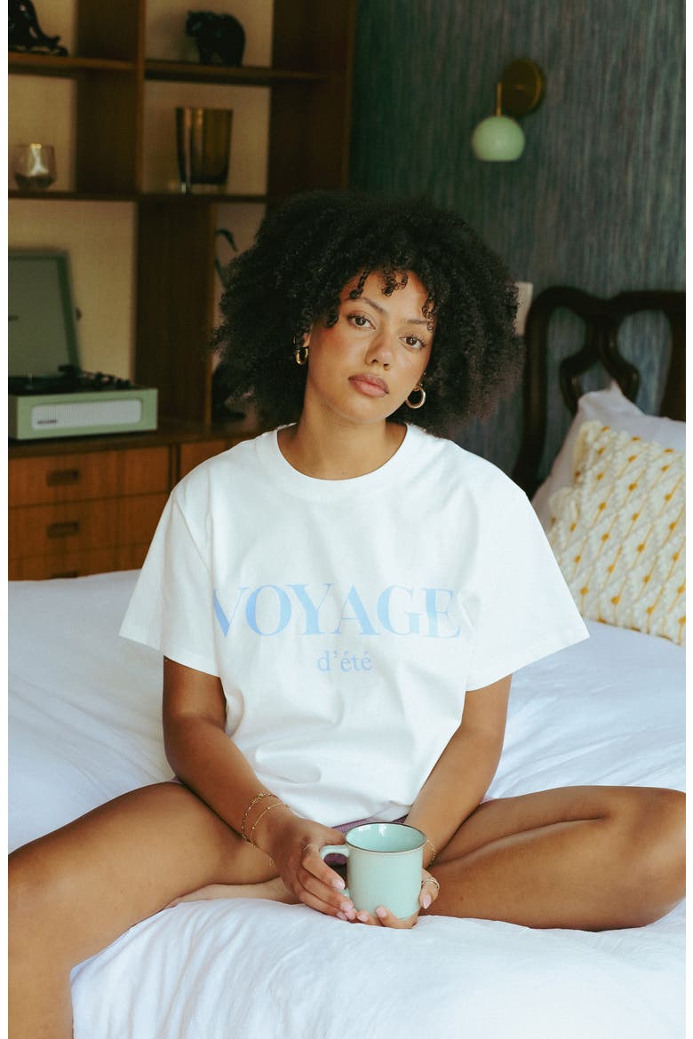 Le Voyage Tee, Alternate, color, BLUE
