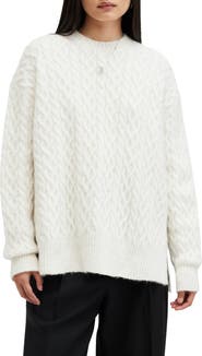 AllSaints Sirius Relaxed Alpaca Blend Cable Sweater