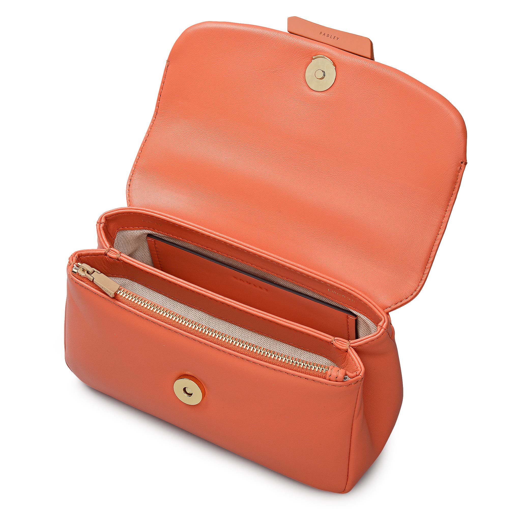 The Belsize - Puffy Small Flapover Shoulder Bag, Alternate, color, Lobster
