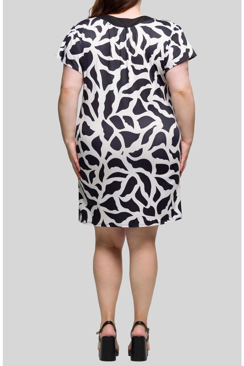 Flutter Sleeve Minidress, Alternate, color, BLACK MULTI