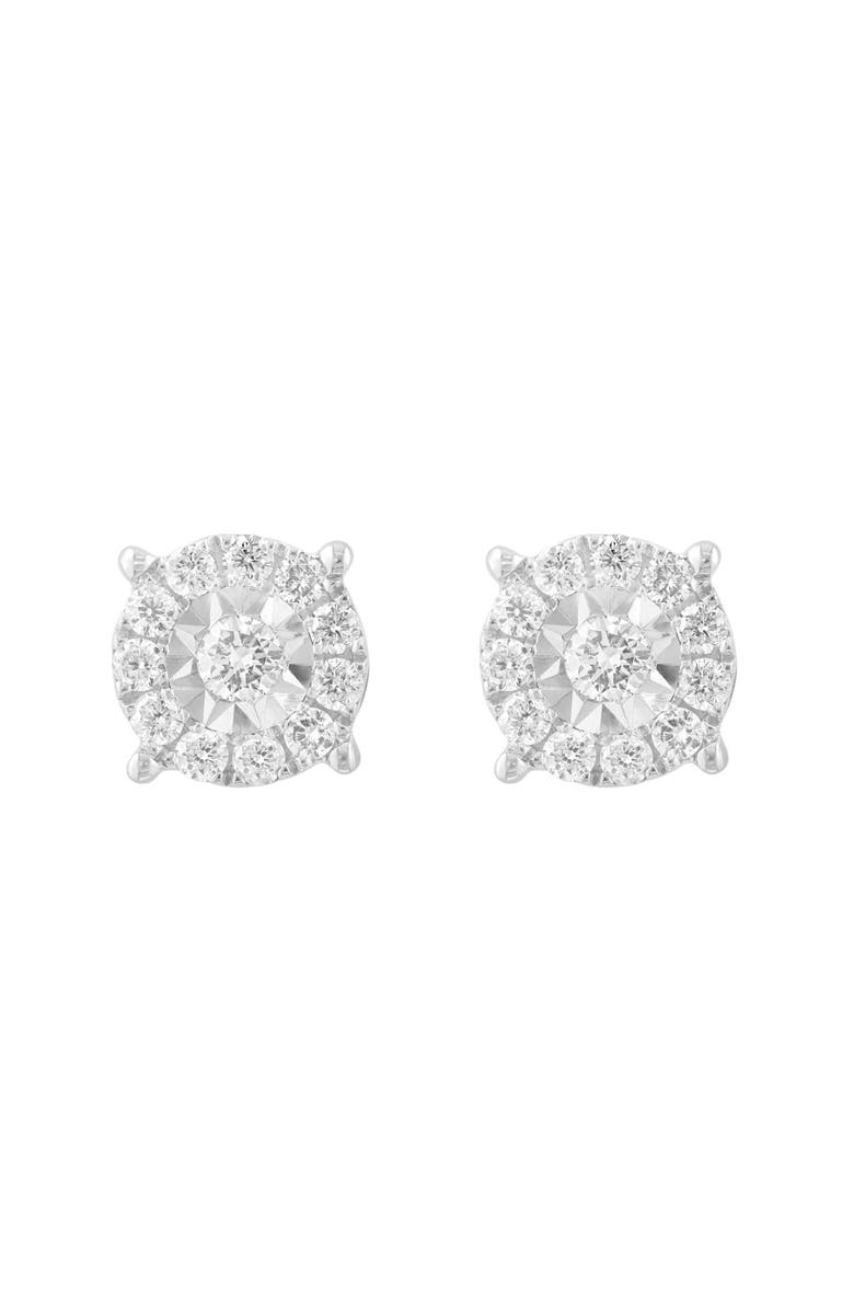 EFFY Sterling Silver Diamond Round Stud Earrings, Alternate, color, White