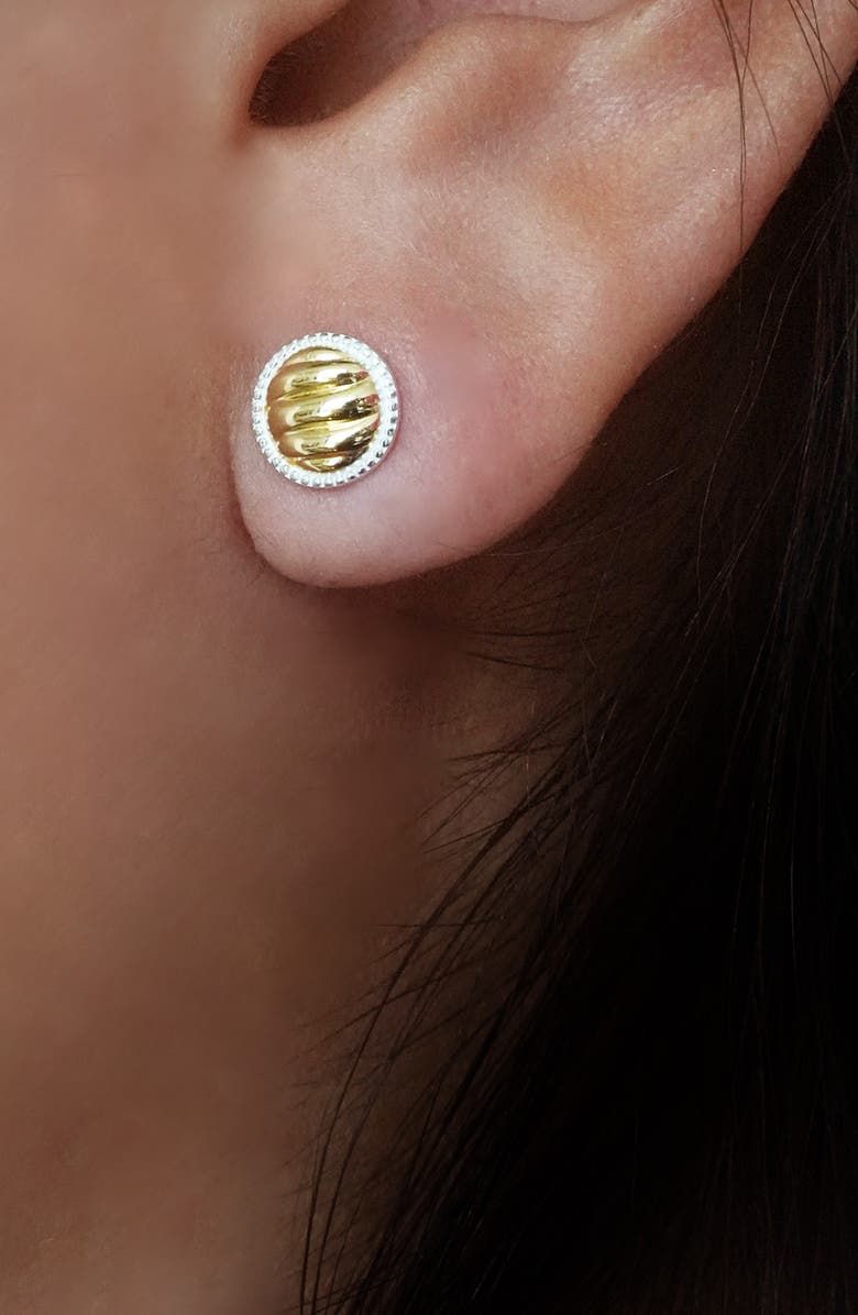 Argento Vivo Sterling Silver Set of 2 Post Earrings, Alternate, color, Gold