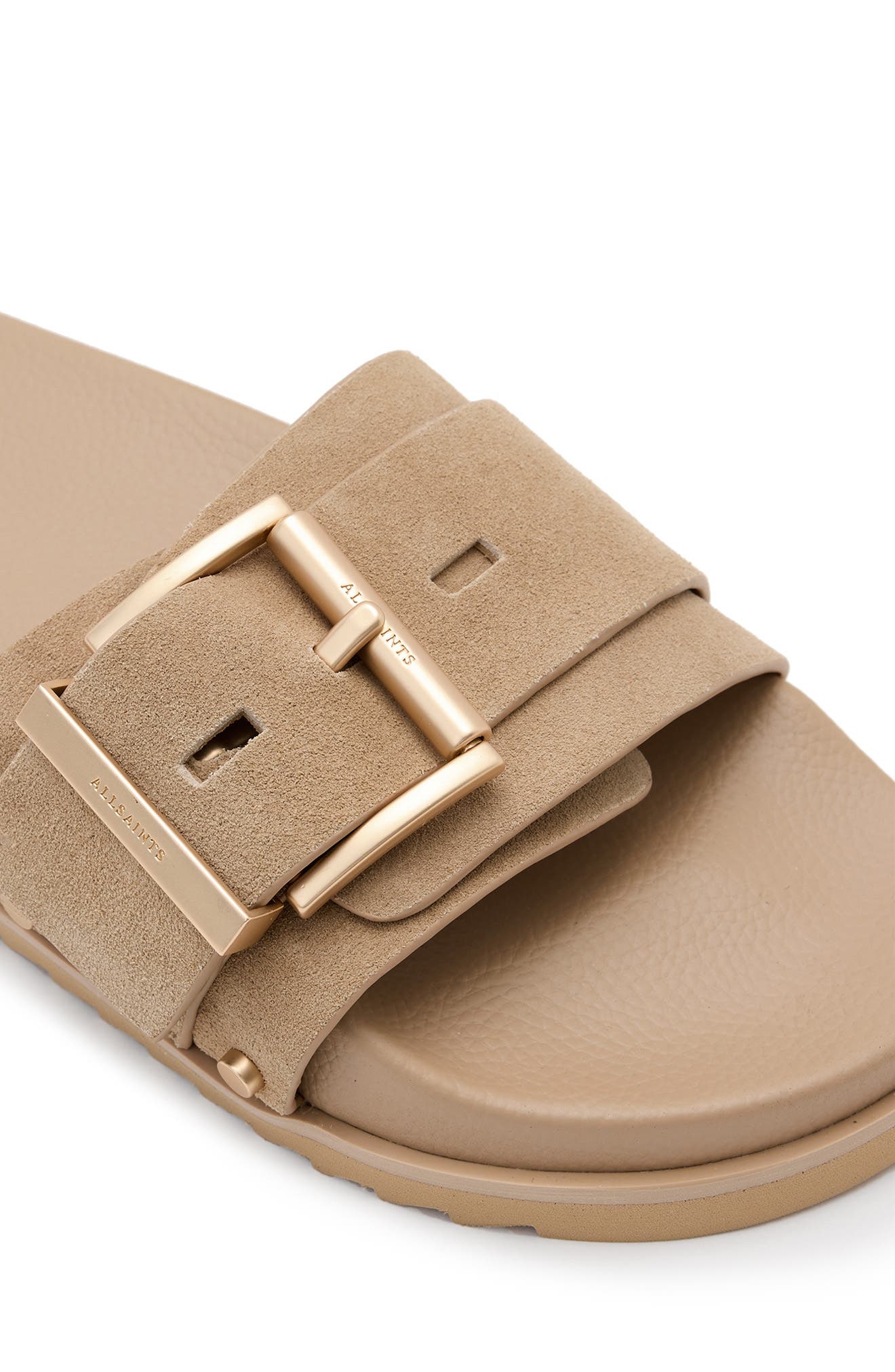 Ellie Stud Slide Sandal, Alternate, color, SAND BROWN