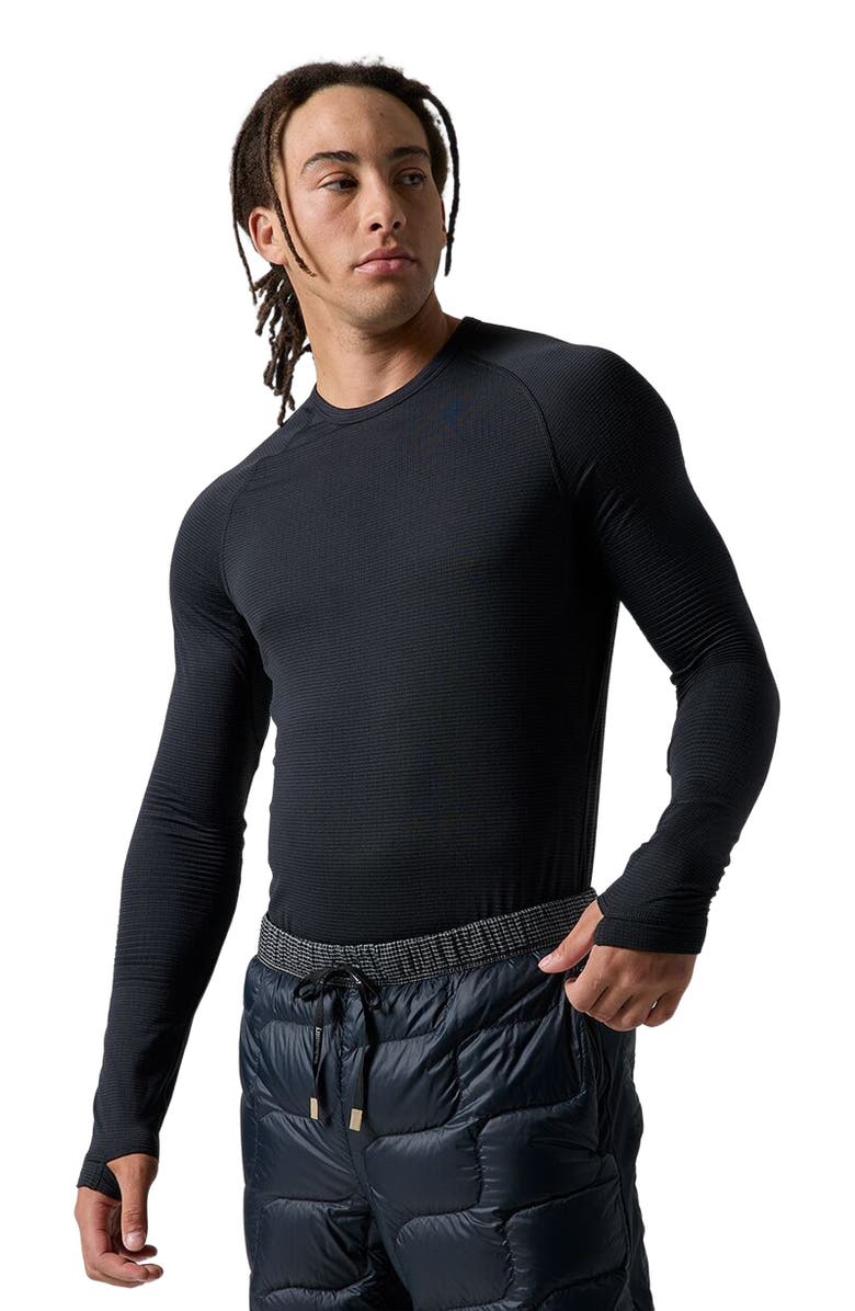 Backcountry Pines Micrrid Ultra-Lt Baselayer Crew Top - Men's, Main, color, Black