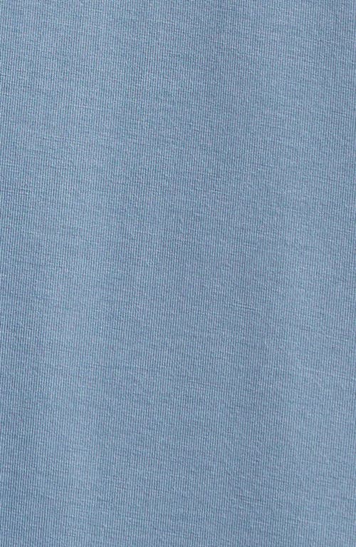 Eberjey Gisele Slim Tuxedo 2-piece Pajama Set In Coastal Blue/ivory
