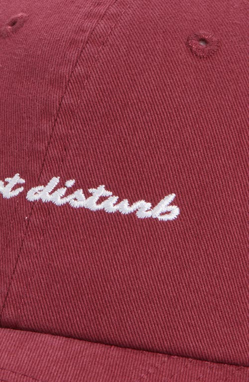 American Needle Do Not Disturb Embroidered Baseball Cap In Red