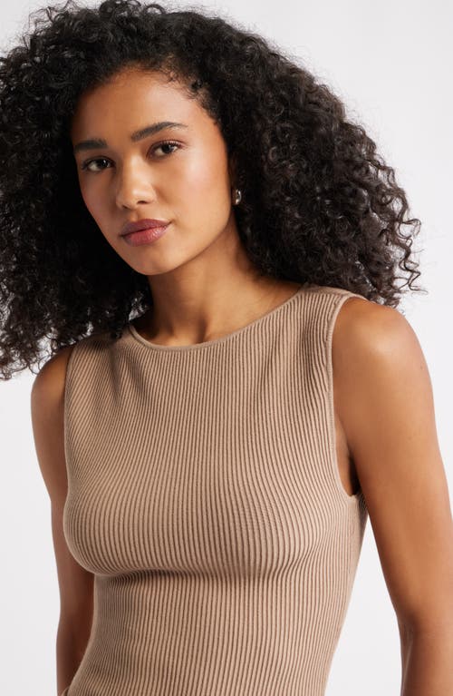 Open Edit Luxe Sculpt Rib Sweater Tank