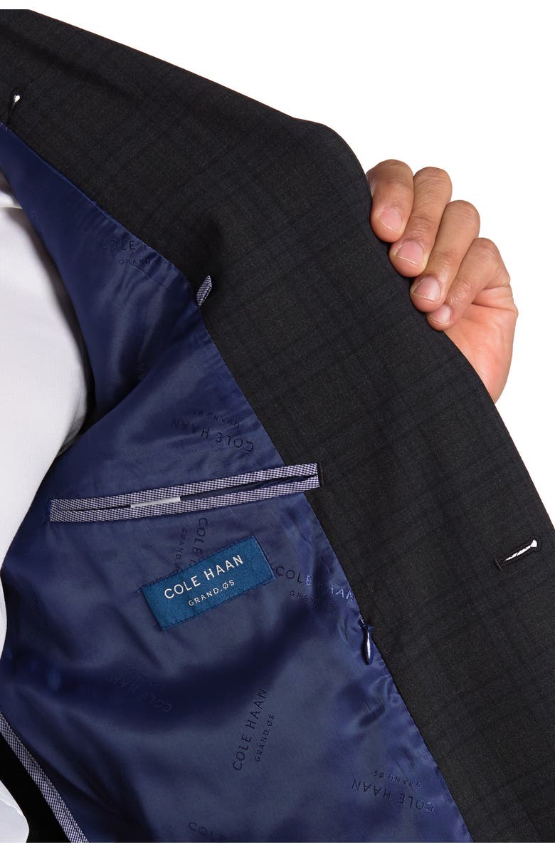 Cole Haan Two Button Notched Lapel Trim Fit Suit, Alternate, color,