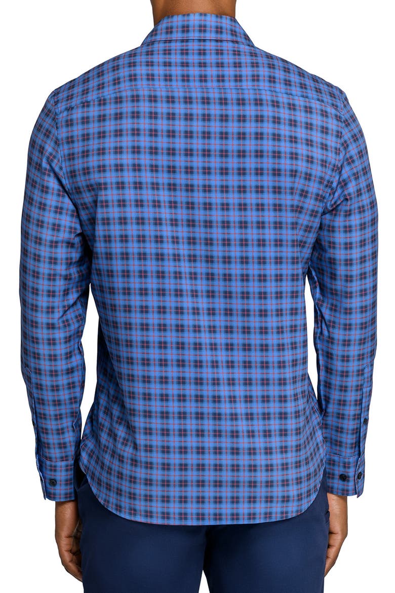 Check Woven Long Sleeve Basic, Alternate, color, NAVY/BLUE