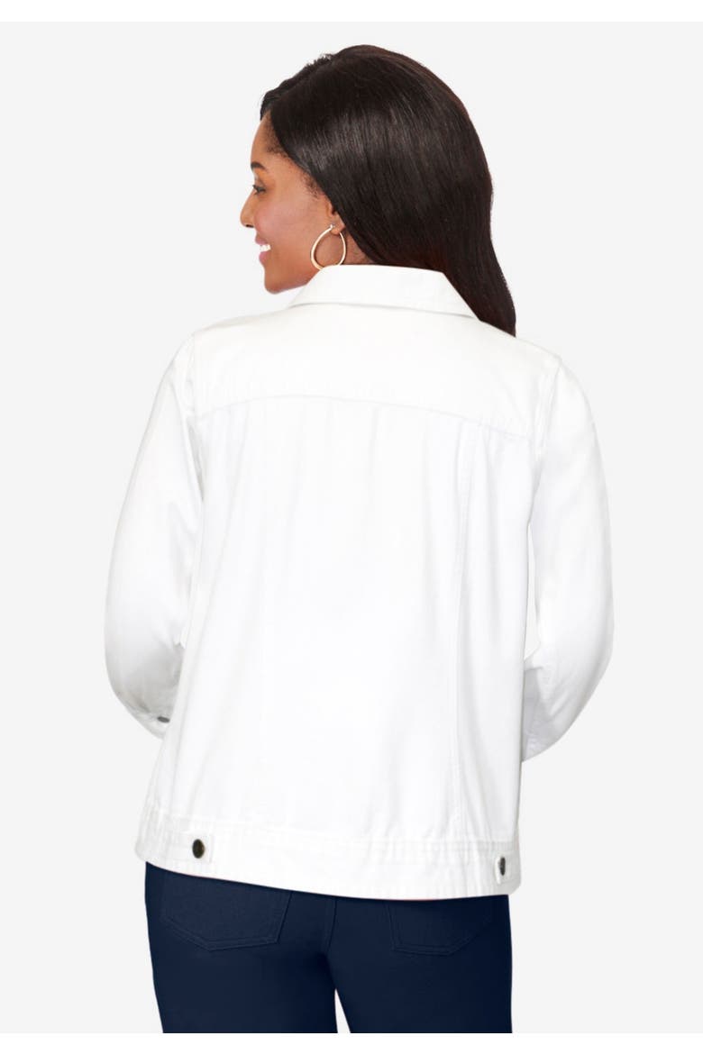 Classic Cotton Denim Jacket, Alternate, color, WHITE