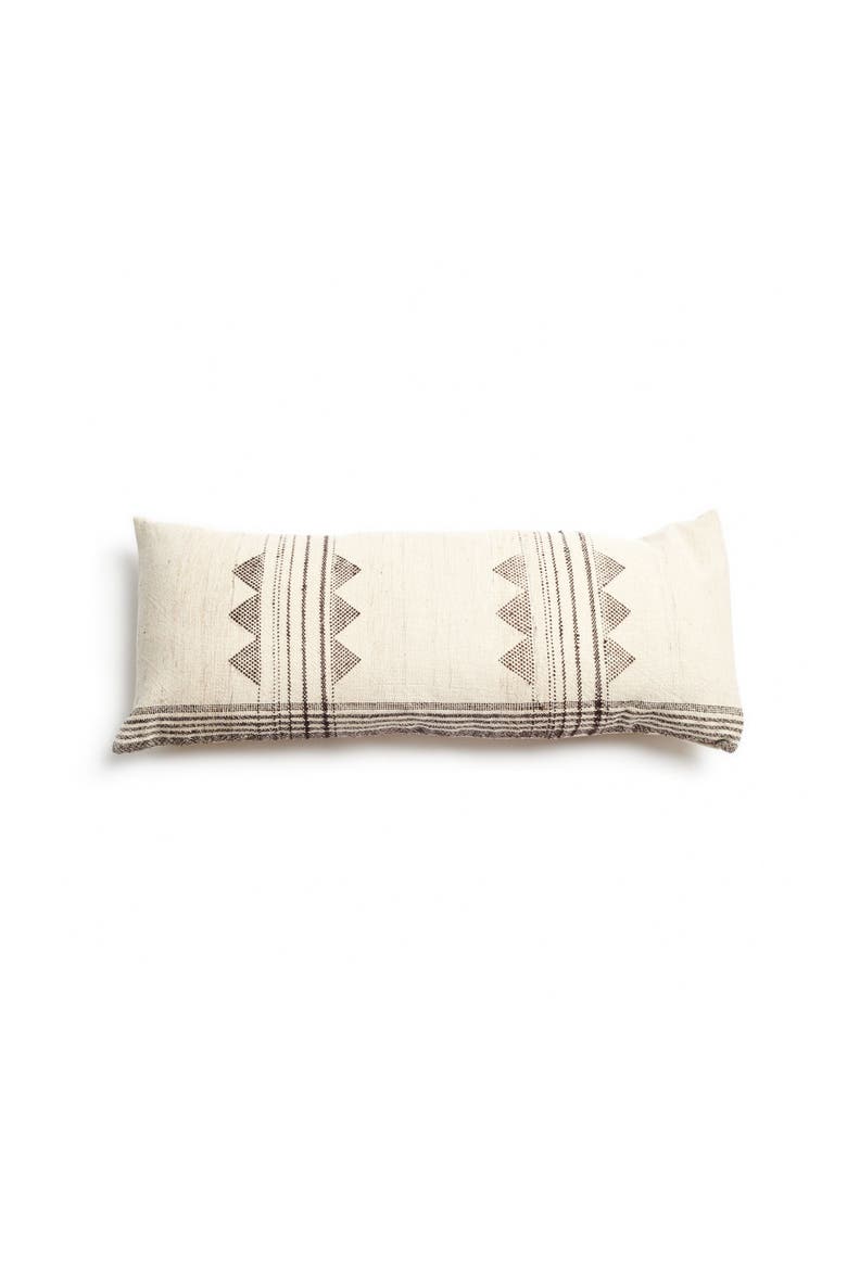 Kora White And Black Artisanal Handwoven Pillow - Cover Only, Main, color, Small - Cover Only