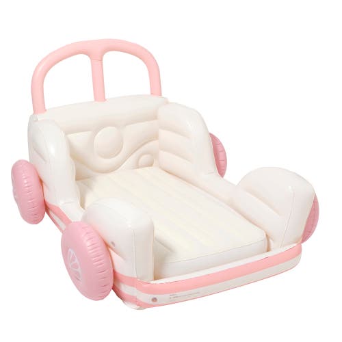Sunnylife Kids Sleepover Bed Summer Van, Candy Pink, Inflatable Vehicle Bed