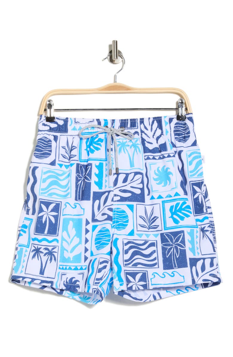 Vintage Summer 4-Way Stretch Volley Swim Trunks, Alternate, color,