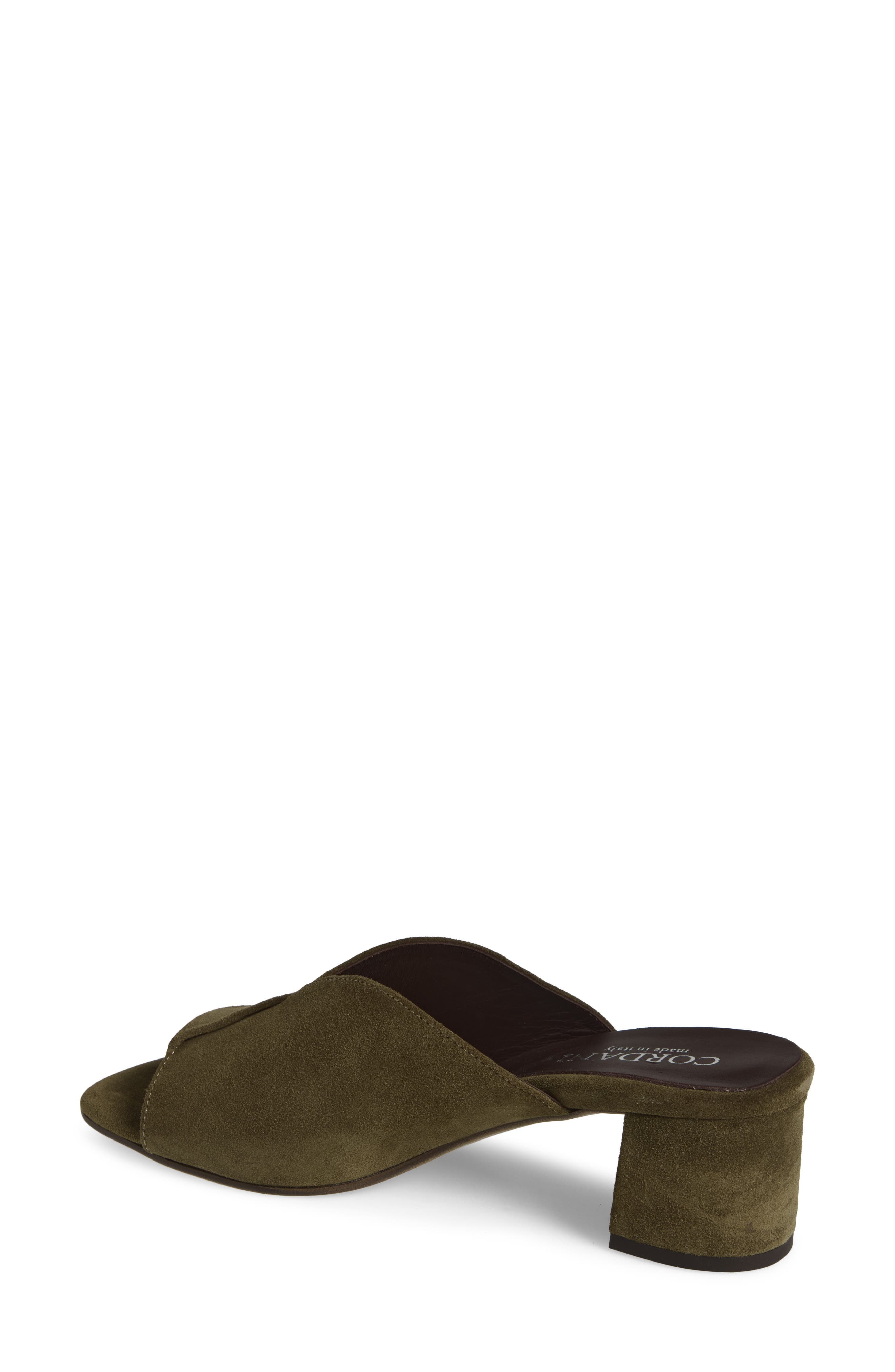 Ilene Slide Sandal, Alternate, color, MILITARY SUEDE