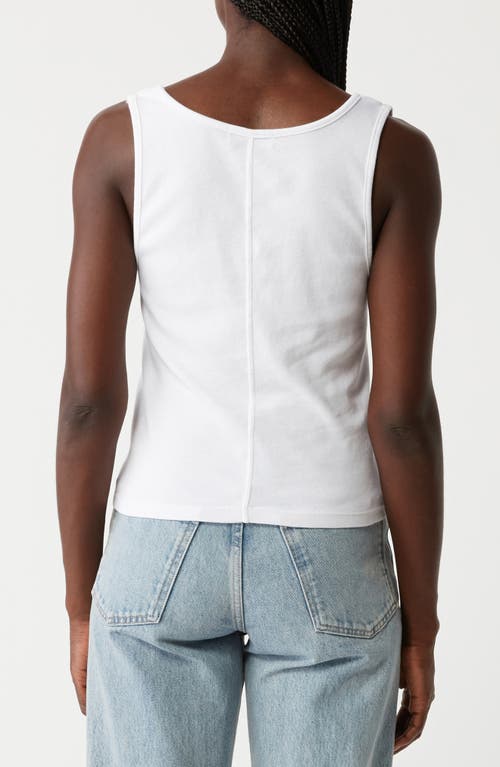 Michael Stars Sloan V-neck Tank In White