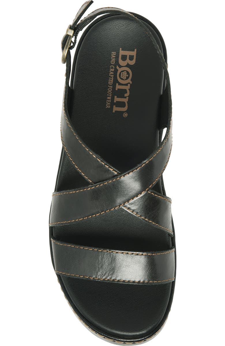 Børn Victoria Slingback Sandal, Alternate, color, Black Leather