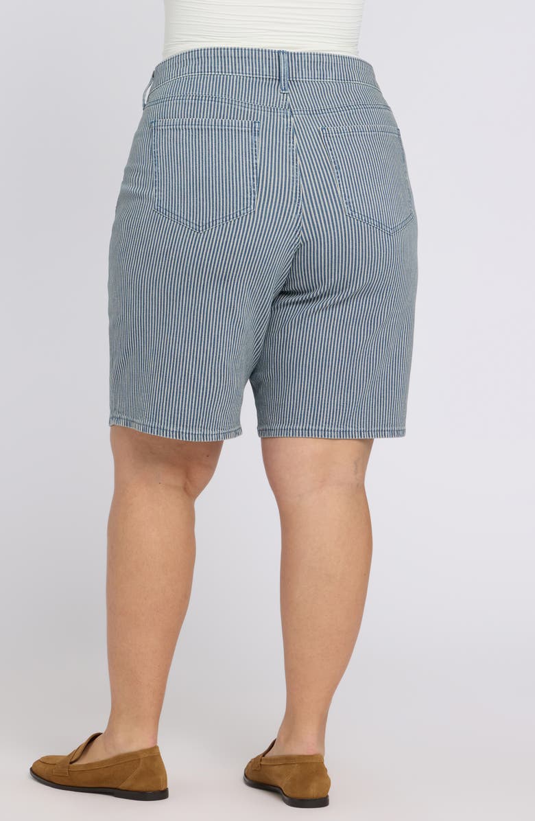 NYDJ Lilly Straight Leg Denim Shorts, Alternate, color, Malaga Stripe