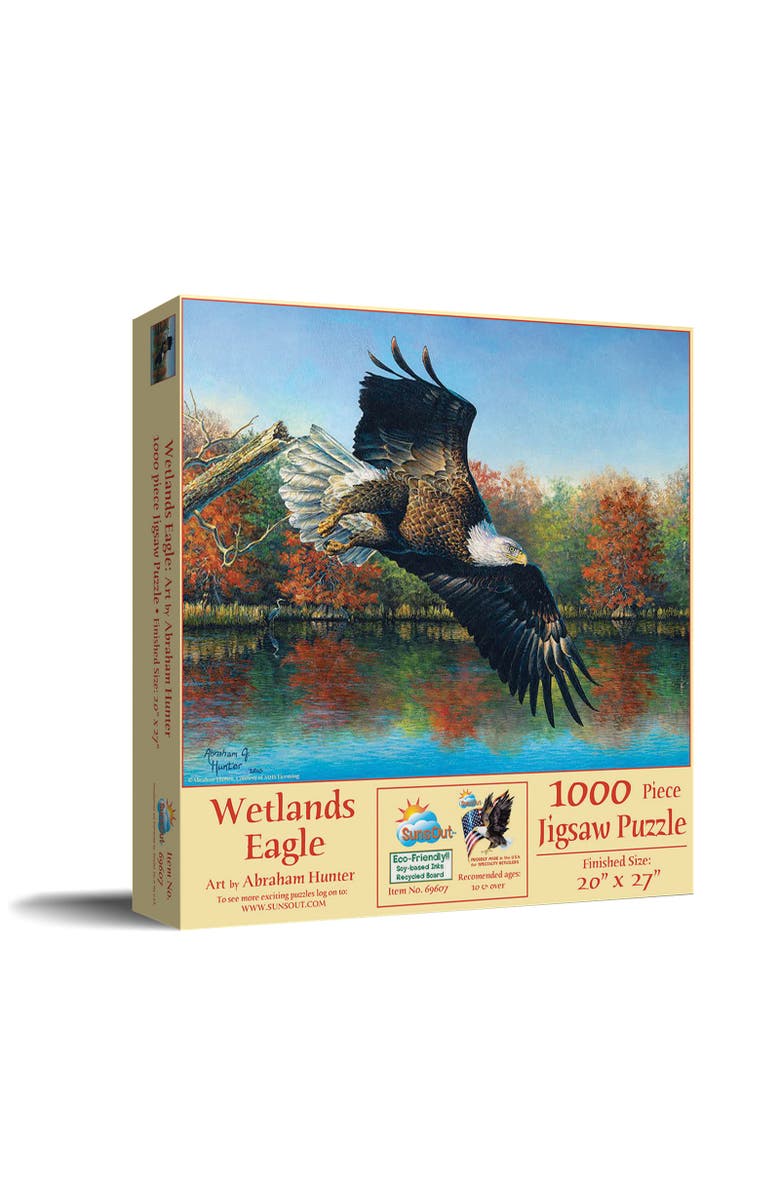 Sunsout Wetlands Eagle 1000 piece Jigsaw Puzzle for Adults, Main, color, Multicolor