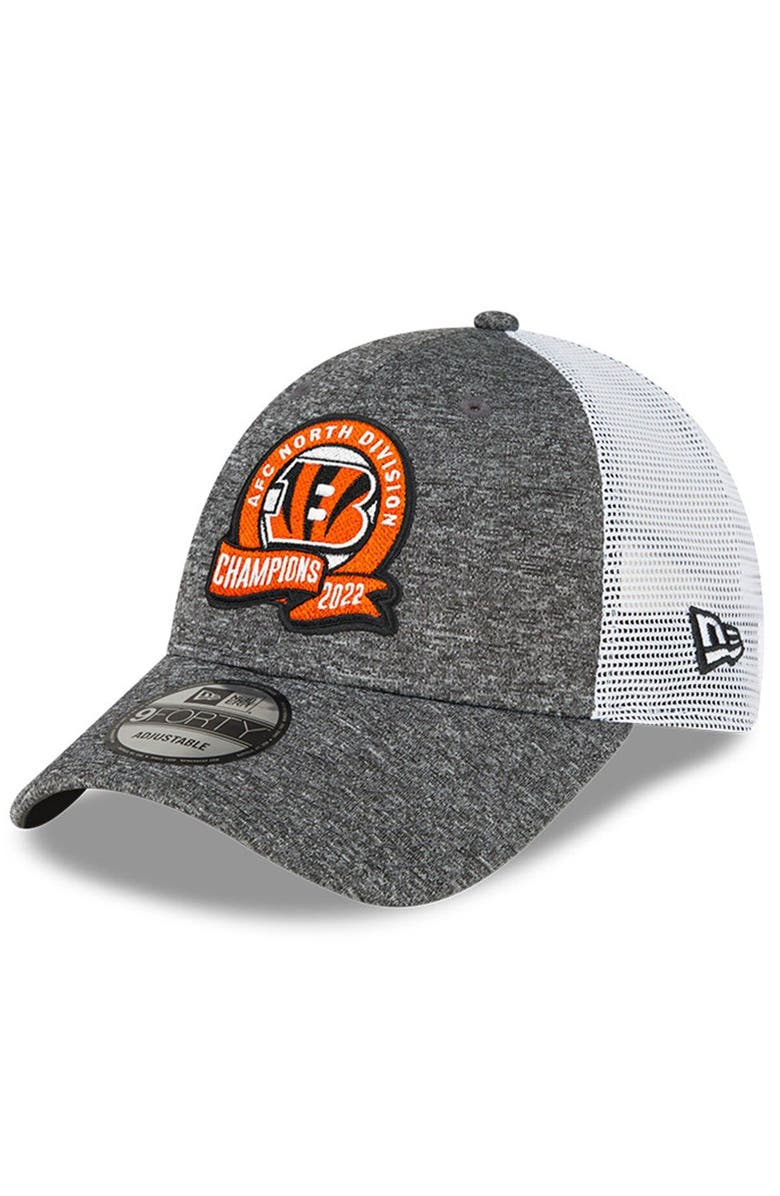 New Era Men's New Era Heather Gray Cincinnati Bengals 2022 AFC North Division Champions Locker Room 9FORTY Adjustable Hat, Main, color, 