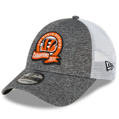 Men's New Era Heather Gray Cincinnati Bengals 2022 AFC North Division Champions Locker Room 9FORTY Adjustable Hat