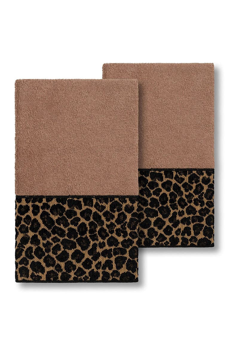 Spots Embellished Hand Towel - Set of 2 - Latte, Main, color, LATTE