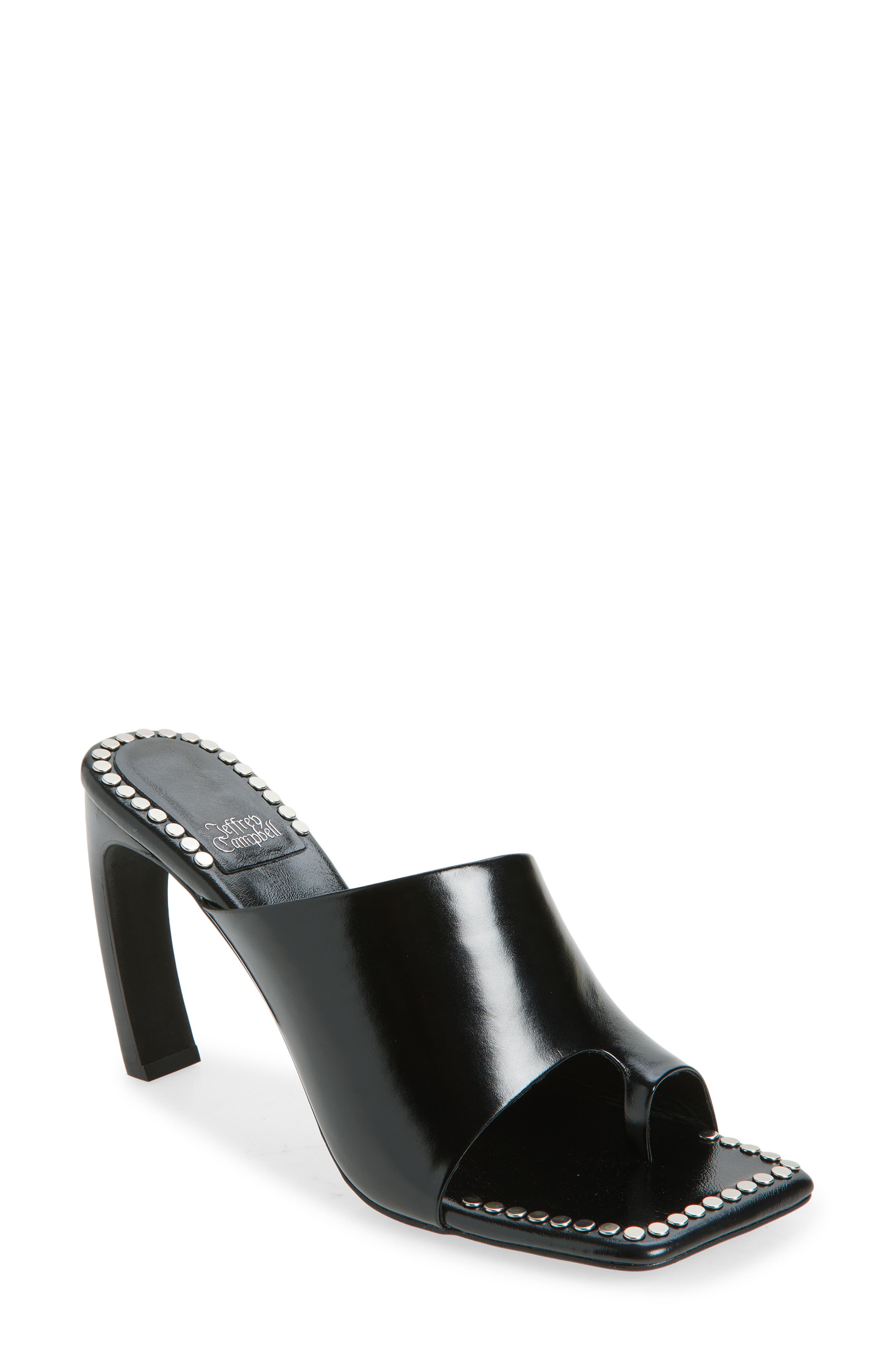 Jeffrey Campbell Alloc Slide Sandal, Main, color, Black Silver