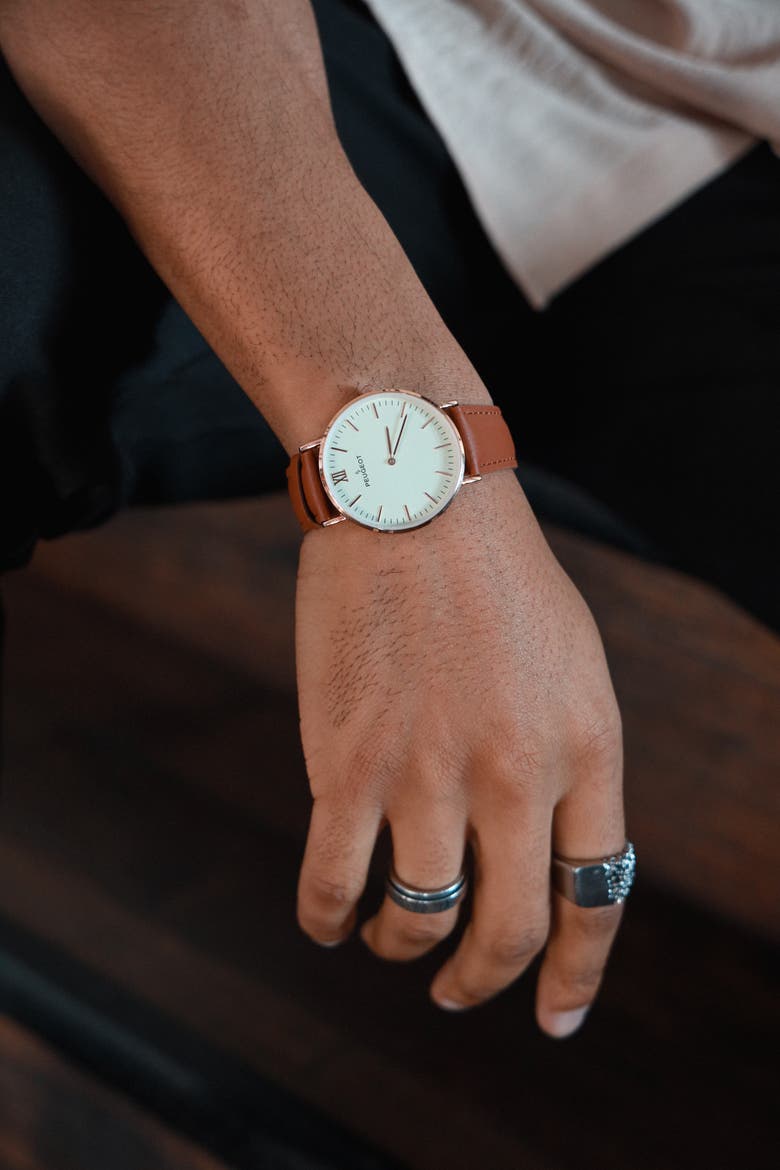 Vintage Ultra Slim Minimalist Dial Watch - 40MM, Alternate, color, Gold