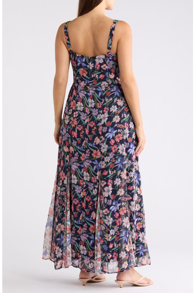 Belinna Floral Cocktail Dress, Alternate, color, NAVY MULTI
