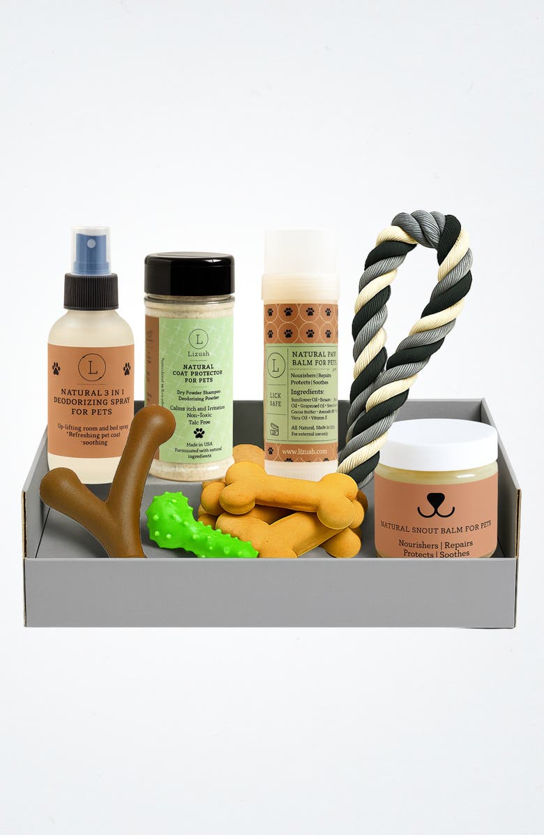 Lizush Natural Pet Pampering Gift Box, Main, color, NO COLOR