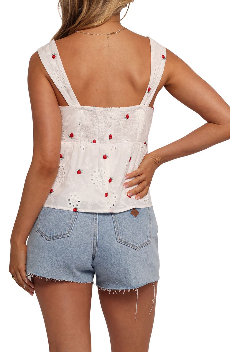 Petal & Pup Estelle Floral Eyelet Embroidered Cotton Tank, Alternate, color, White