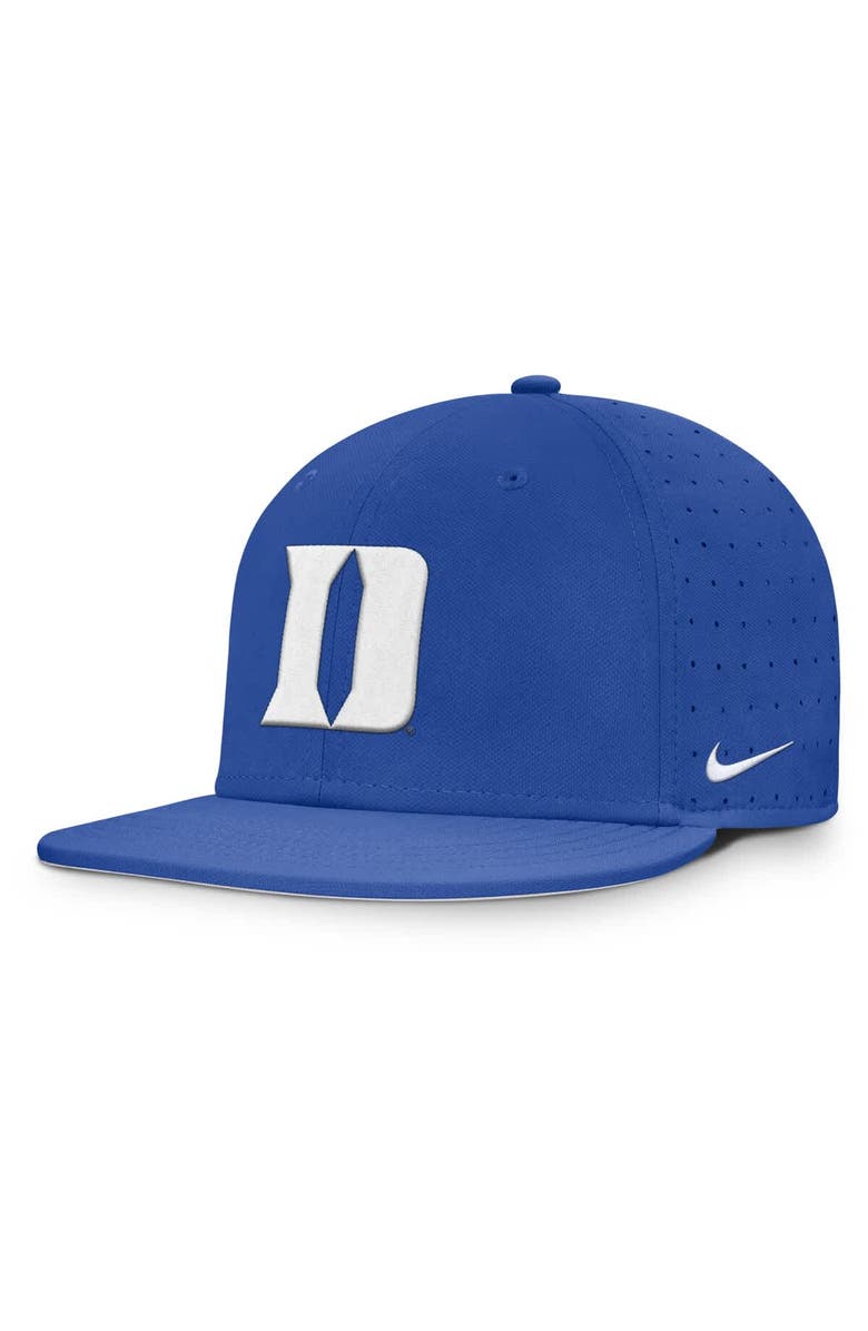 Nike Men's Nike Royal Duke Blue Devils On-Field Dugout True Performance Fitted Hat, Main, color,