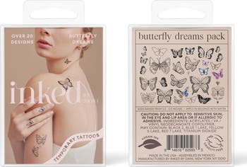 Butterfly Dreams Pack Temporary Tattoos