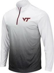 COLOSSEUM Men's Colosseum Gray Virginia Tech Hokies Magic Team Logo Quarter-Zip Jacket