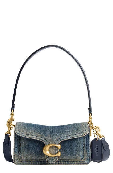 Tabby 20 Cotton Denim Shoulder Bag
