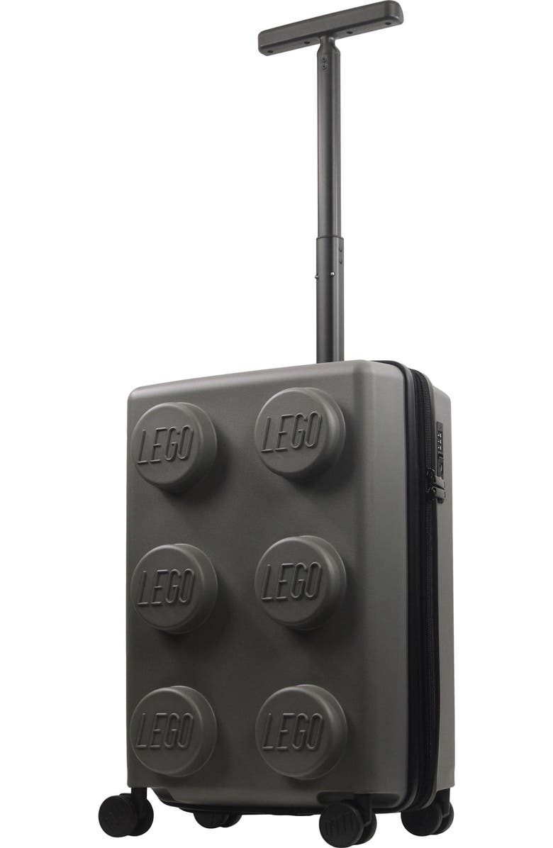 LEGO Signature Brick 2x3 Trolley Expandable 21.5 inch carry-on luggage, Main, color, Grey