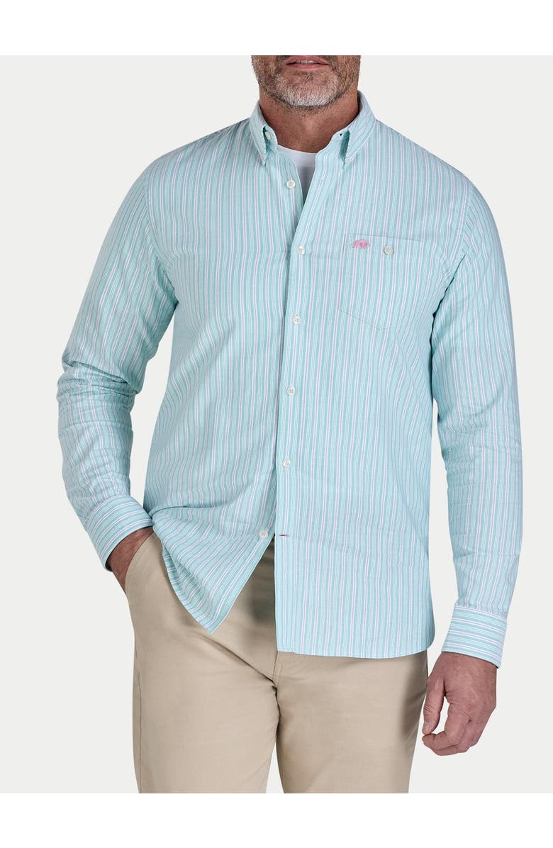 Raging Bull Stanford Long Sleeve Oxford Shirt, Alternate, color, Green