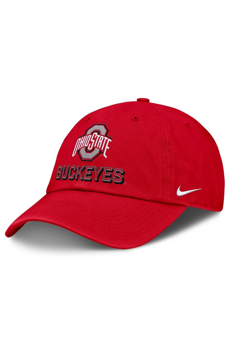 Nike Men's Nike Scarlet Ohio State Buckeyes 2025 On-Field Club Adjustable Hat, Main, color, Scarlet