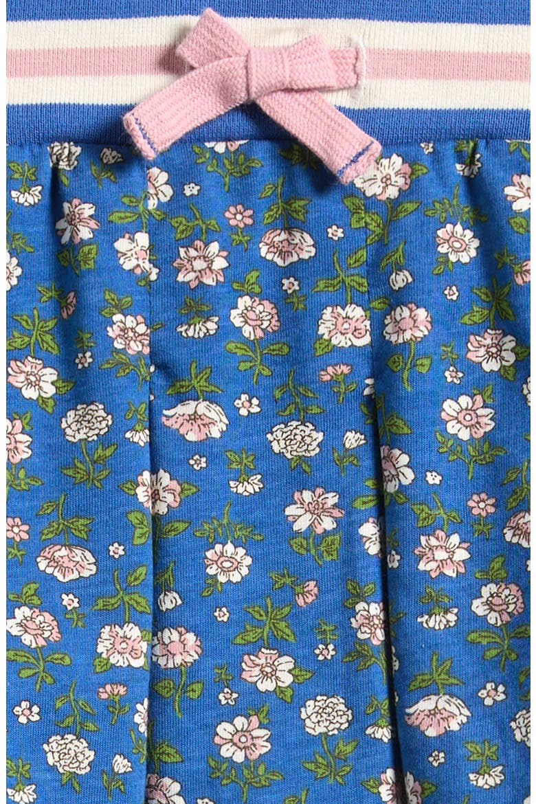 Kids' Floral Pleated Cotton Skort, Alternate, color, BLUEJAY GARDEN FLOWER