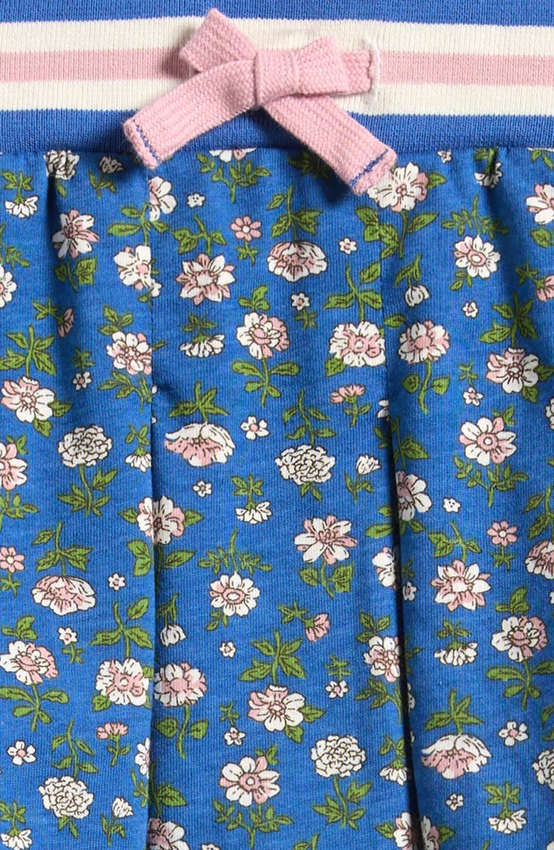 Mini Boden Kids' Floral Pleated Cotton Skort, Alternate, color, Bluejay Garden Flower