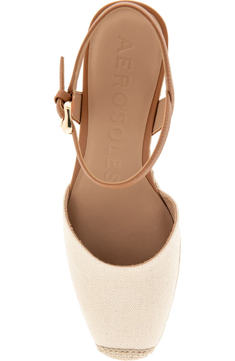 Aerosoles Real Wedge Sandal, Alternate, color, Natural Canvas