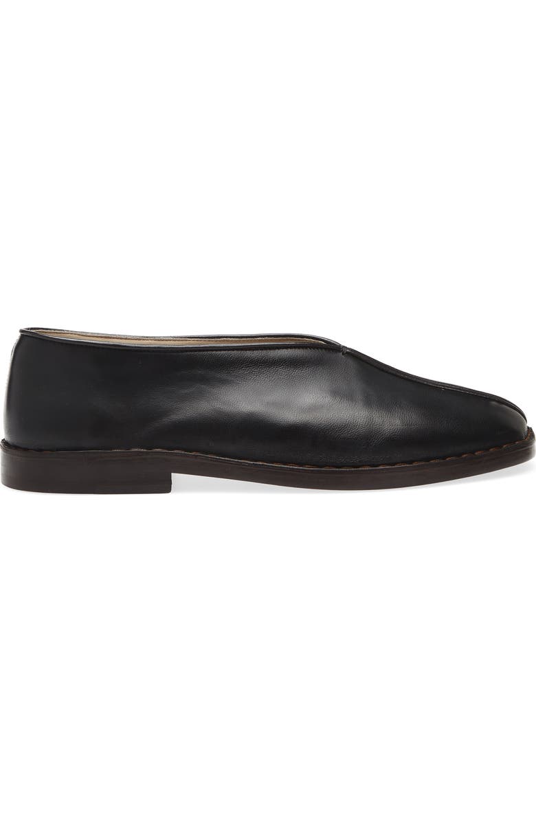Lemaire Piped Leather Loafer, Alternate, color, Black/ Dark Chocolate
